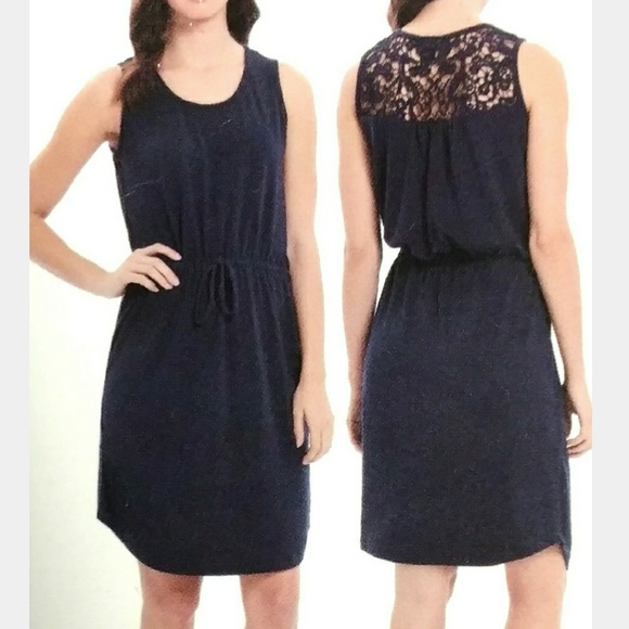 Adrienne Vittadini Dresses & Skirts - 🆕Adrienne Vittadini S, Navy Lace Back Mini